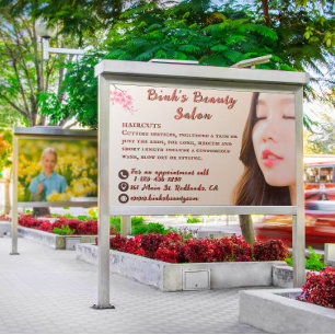 Customise Asian Beauty Hair Salon Advertising Poster