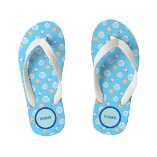 Customise Astronaut Rocket Ship Planets Kid's Thongs