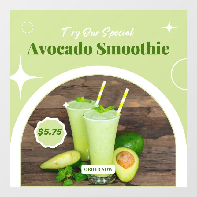 Customise Avocado Smoothie Shop Promo Price (Sheet)