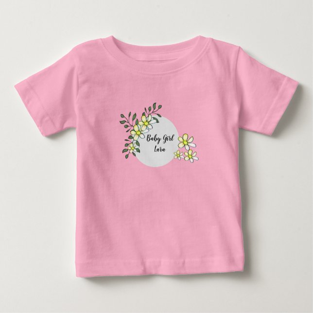 Customise baby girl T-shirt (Front)