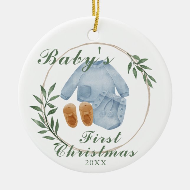 Customise Baby's First Christmas Ornament (Front)