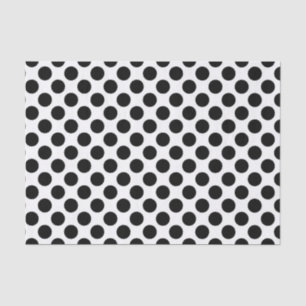 Customise Background: B&W Polka Dots Pattern Tissue Paper