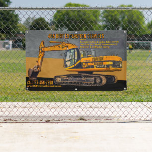 Customise Backhoe Excavation Services Contractor Banner