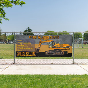 Customise Backhoe Excavation Services Contractor  Banner