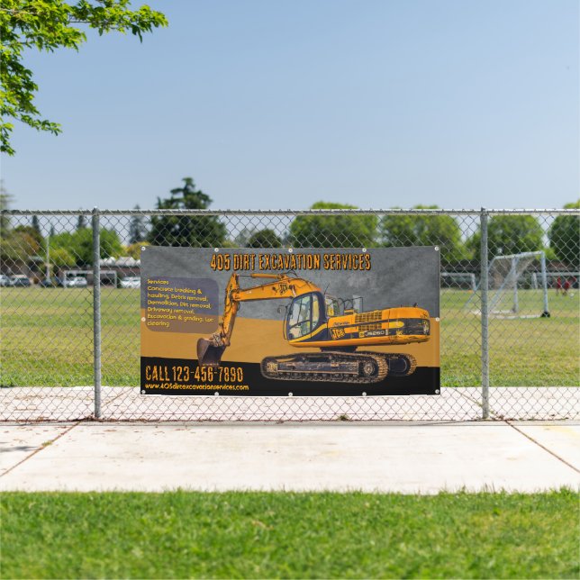 Customise Backhoe Excavation Services Contractor  Banner (Insitu)