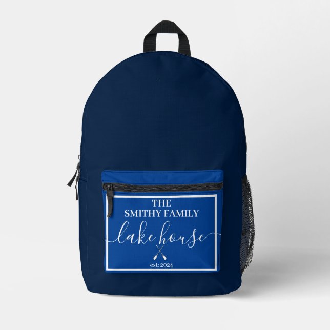 Customise Backpack - Lake House Blue (Front)