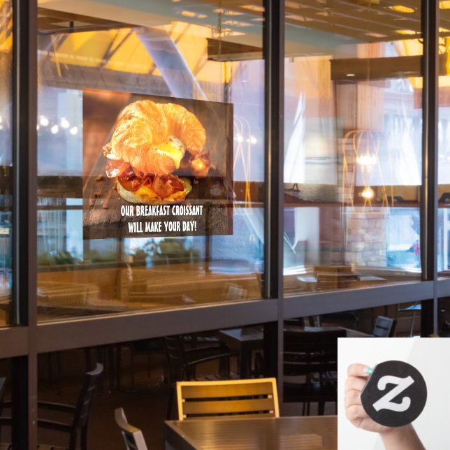 Customise Bacon Egg Cheese Croissant Restaurant  (Restaurant Window)