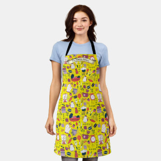 Customise Bakery Shop Kitchen Utensils Pattern Apron