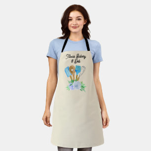 Customise Bakery Watercolor Floral Kitchen Utensil Apron