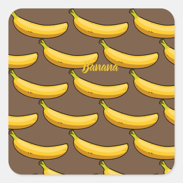 Customise Banana Square Sticker (Front)