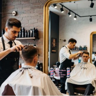 Customise Barber Shop Poles Barber Station Mirror