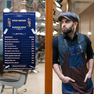 Customise Barber Shop Very Detailed Price List