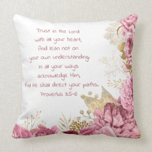 Customise Bible Verse Christian Gift Throw Pillow