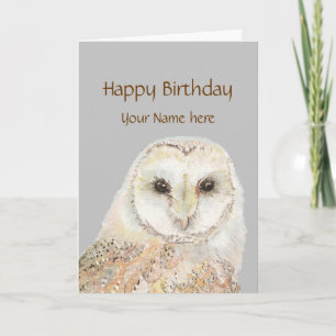 Customise Birthday Barn Owl Why do we Celebrate Card