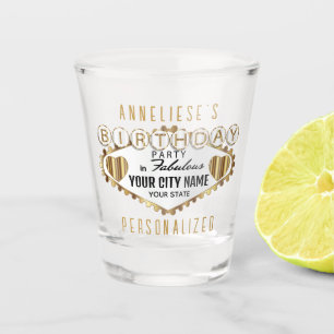 Customise Birthday - Vegas Style  Shot Glass