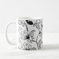Customise Black Floral Pattern
