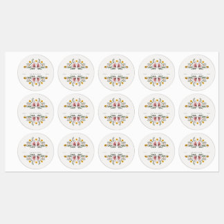 Customise Blank Seasoning Spice Herb Pastel Floral