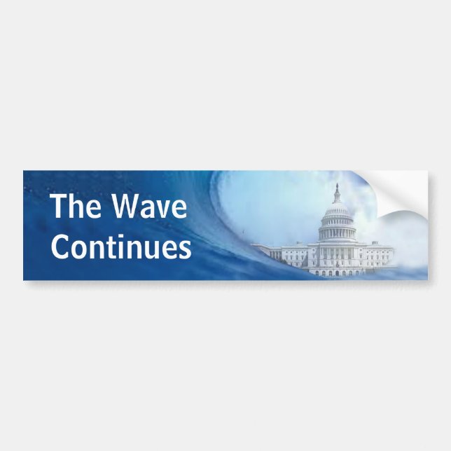 Customise Blue Wave Election 2022 Bumper Sticker (Front)