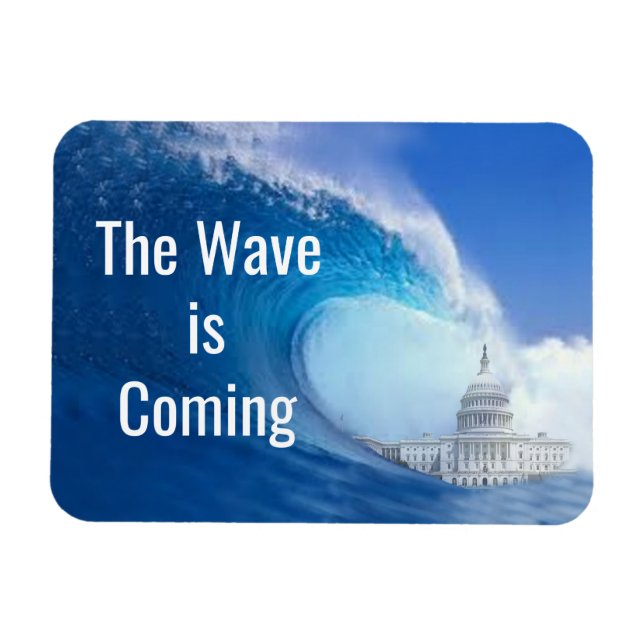 Customise Blue Wave Election 2022 Magnet (Horizontal)
