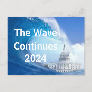 Customise Blue Wave Election 2024 Postcard