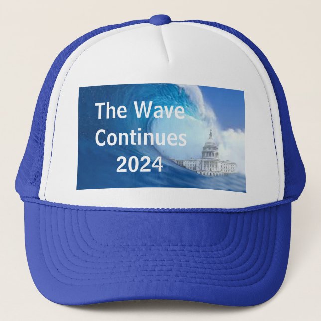 Customise Blue Wave Election 2024 Trucker Hat (Front)