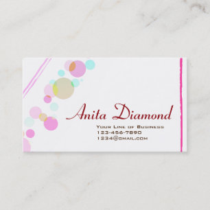 Customise both sides of Lavender and Blue Bubbles Business Card