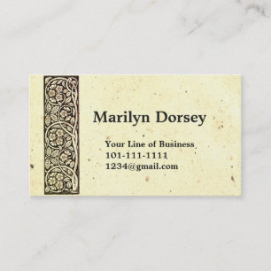 Customise both sides of Oat Paper and Retro Vine Business Card