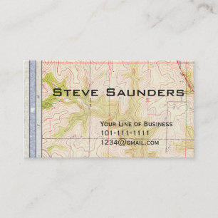 Customise both sides of Paper and Topo Map Business Card