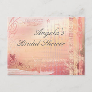 Customise bridal shower postcard