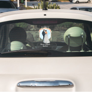 Customise Bride Groom Alter Roses Just Married Car