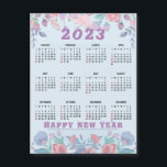 Customise Budget Calendar 2023 Merry Christmas<br><div class="desc">Customise Budget Calendar 2023 Merry Christmas, A blue and watercolor floral holiday business greeting with a 2023 calendar on the back. A colourful business item for the New Year with a greeting that can be used for any corporation. Add your logo and simple text to this unique design..You can easily...</div>