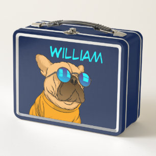 Customise Bull Dog  Metal Lunch Box