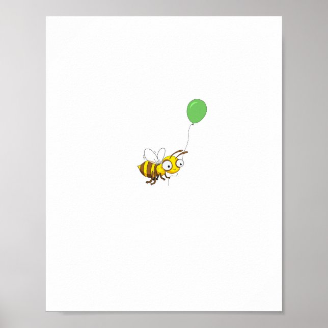 Customise Bumble bee Birthday Poster (Front)