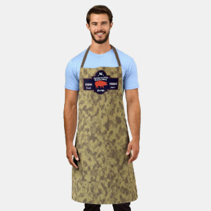 Customise Butcher Shop Orange Hog Brown Camo Apron