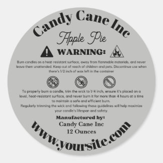 Customise Candle Warning Labels Small business