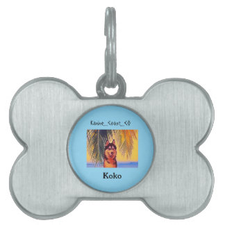 Customise canine on the beach pet ID tag