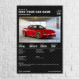 Customise Car Show Boad - Carbon Texture Poster