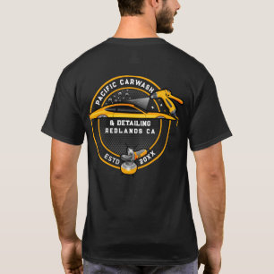 Customise Carwash Detailer Back Only Gold T-Shirt