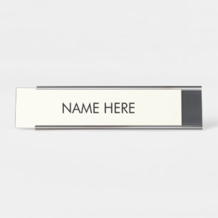 customise, change name text black Ivory Desk Name Plate