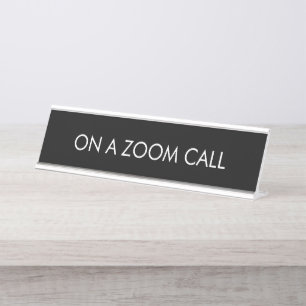 customise, change name text black white desk name plate