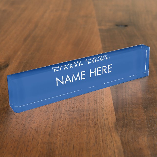 customise, change name text blue white nameplate (Side)