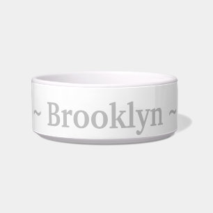 "customise / change name text & colours" - pet bow bowl