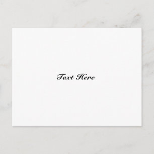 customise, change name text elegant classic white postcard