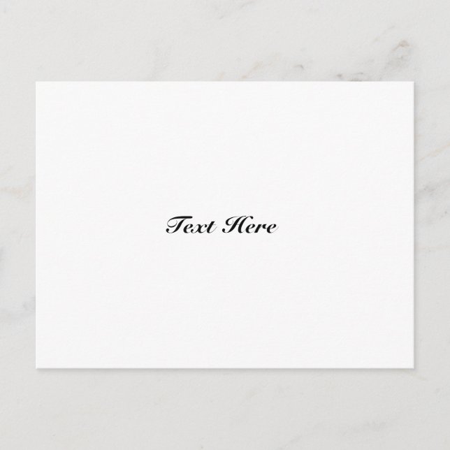 customise, change name text elegant classic white postcard (Front)