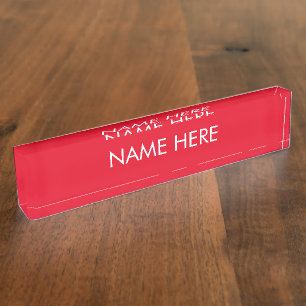 customise, change name text red white nameplate