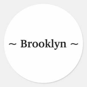 customise change name text white black classic round sticker