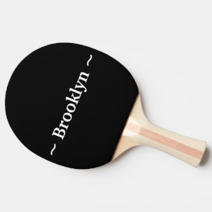 customise change name text white black ping pong paddle