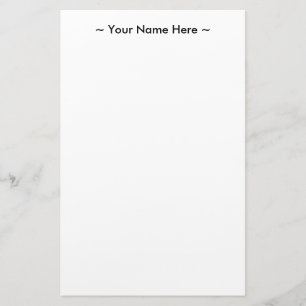 customise change name text white black stationery