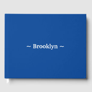 customise change name text white blue guest book