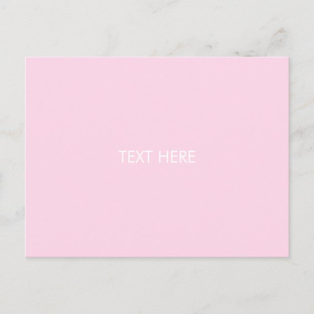 customise, change name text white light pink postcard (Front)